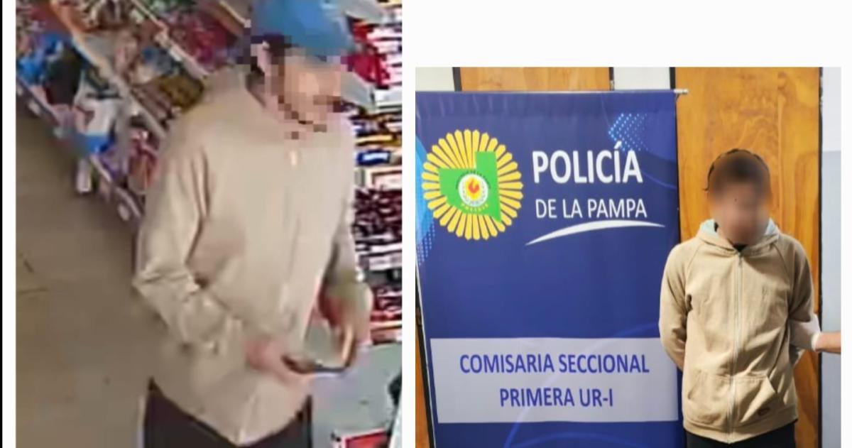 Las c�maras lo atraparon realizando el robo de mercadería