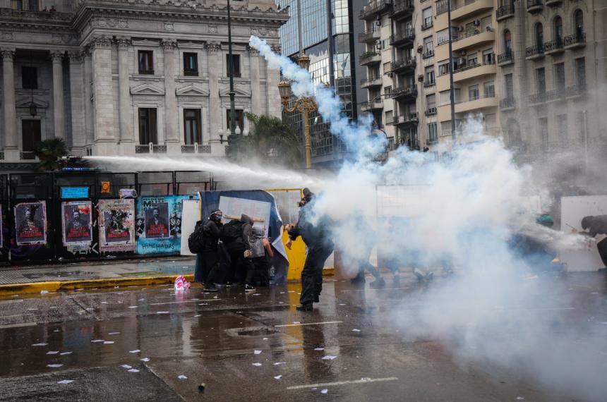 Los incidentes se produjeron en inmediaciones del Congreso