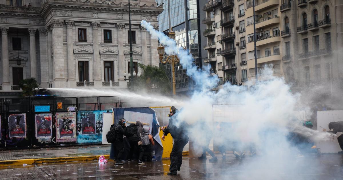 Los incidentes se produjeron en inmediaciones del Congreso