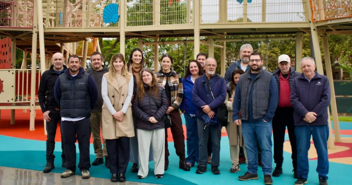 Los representantes del Consejo en el Parque Lineal
