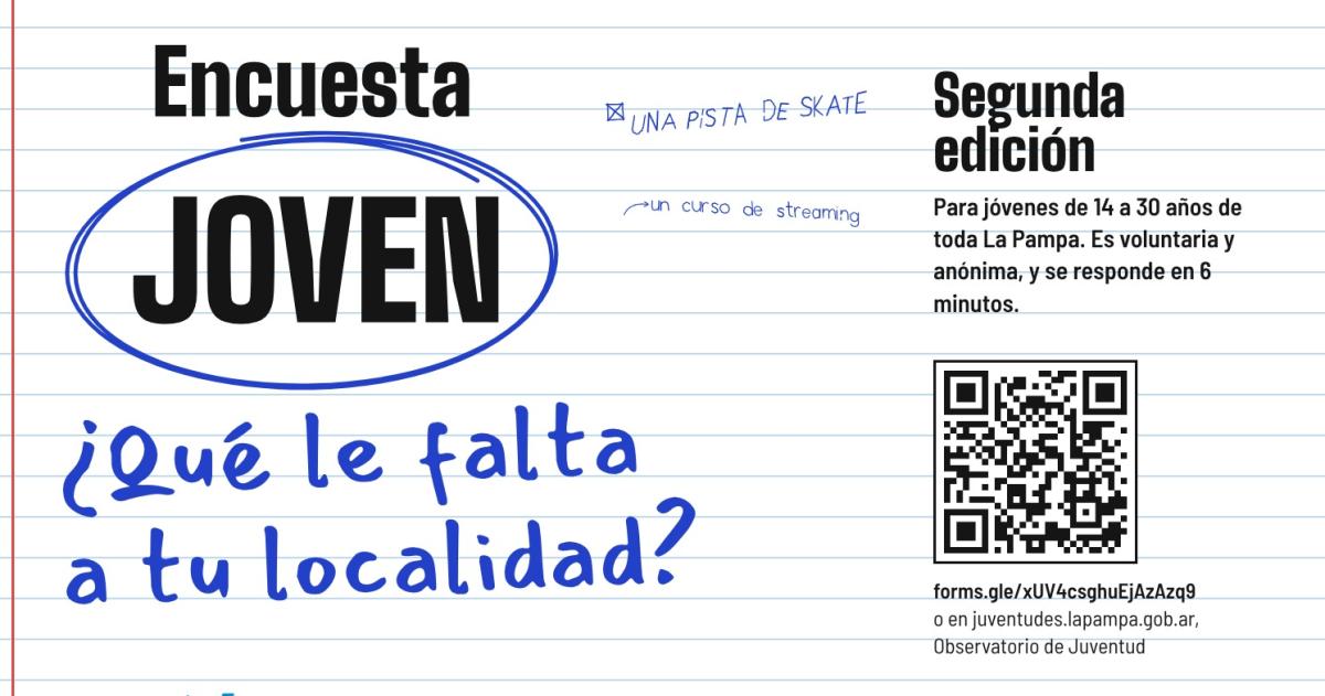 Juventud lanzoacute la segunda edicioacuten de la Encuesta Joven