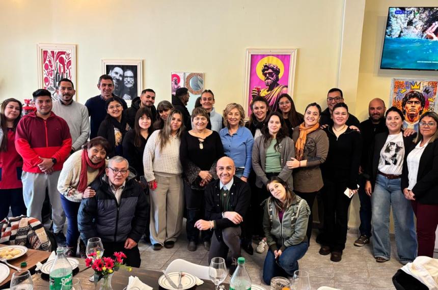 Marita Mac Allister durante su visita a 25 de Mayo