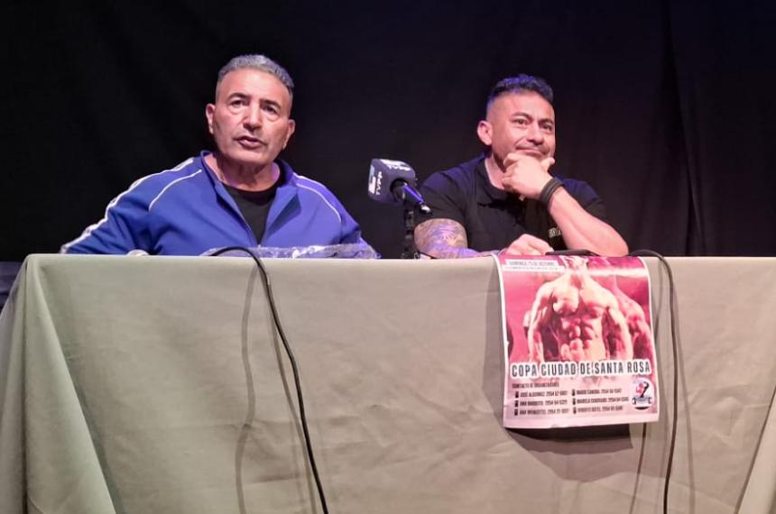 Canoba y Albornoz durante el anuncio del torneo