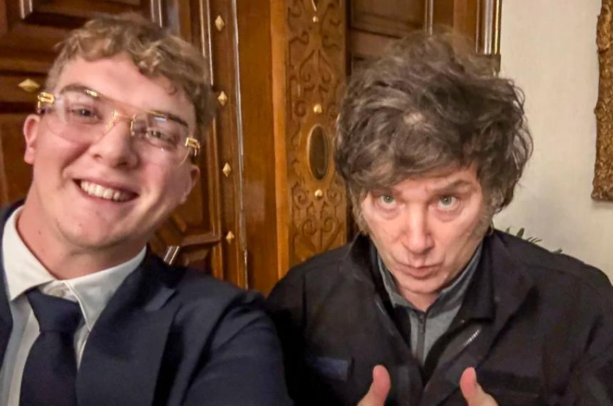 El presidente Javier Milei junto al empresario Hayden Davis