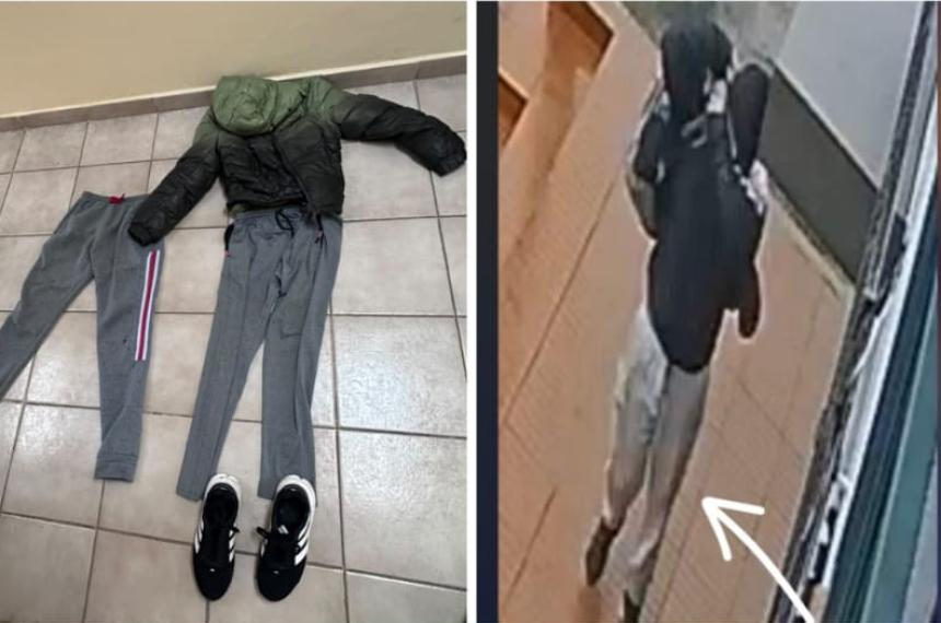 La ropa que llevaba uno de los acusados al momento del hurto
