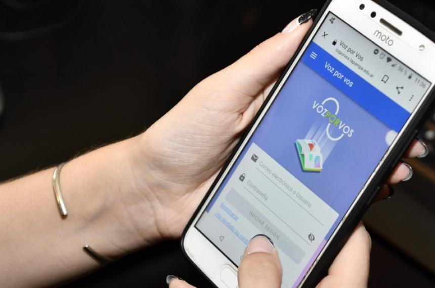 El tr�mite se hace or la plataforma Voz por Vos