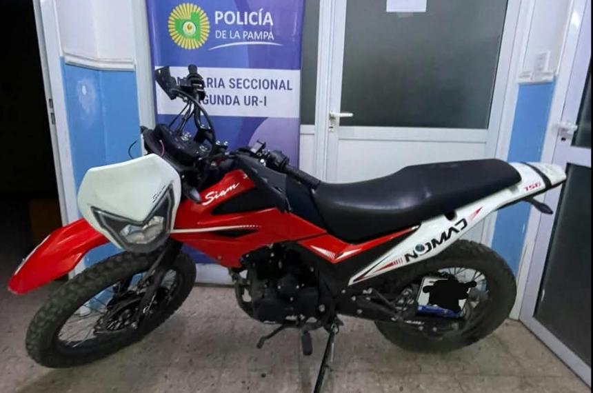 La moto recuperada por la Seccional Segunda