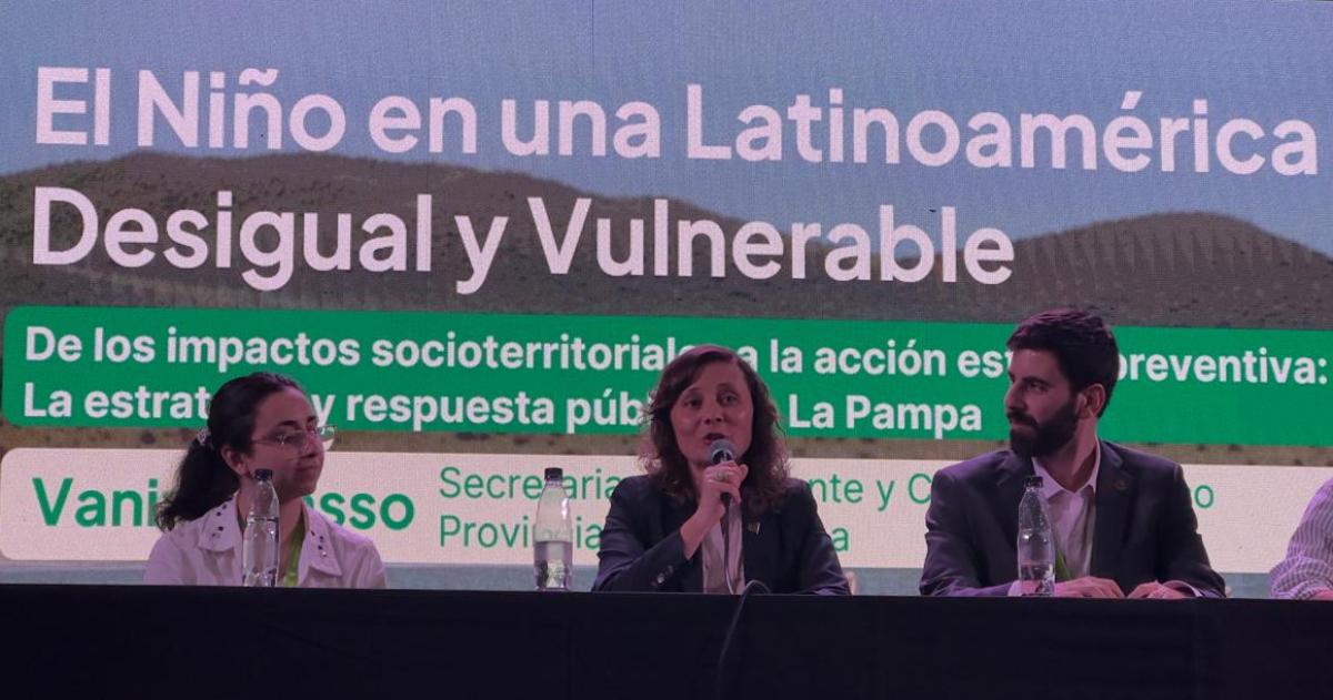 La secretaria de Ambiente y Cambio Clim�tico Vanina Basso encabezó la delegación pampeana