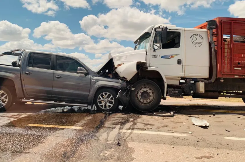 Choque frontal en el cruce de las rutas 35 y 14 :: El Diario de La Pampa