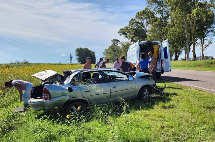 Un herido por un vuelco en la Ruta Provincial 1 :: El Diario de La Pampa