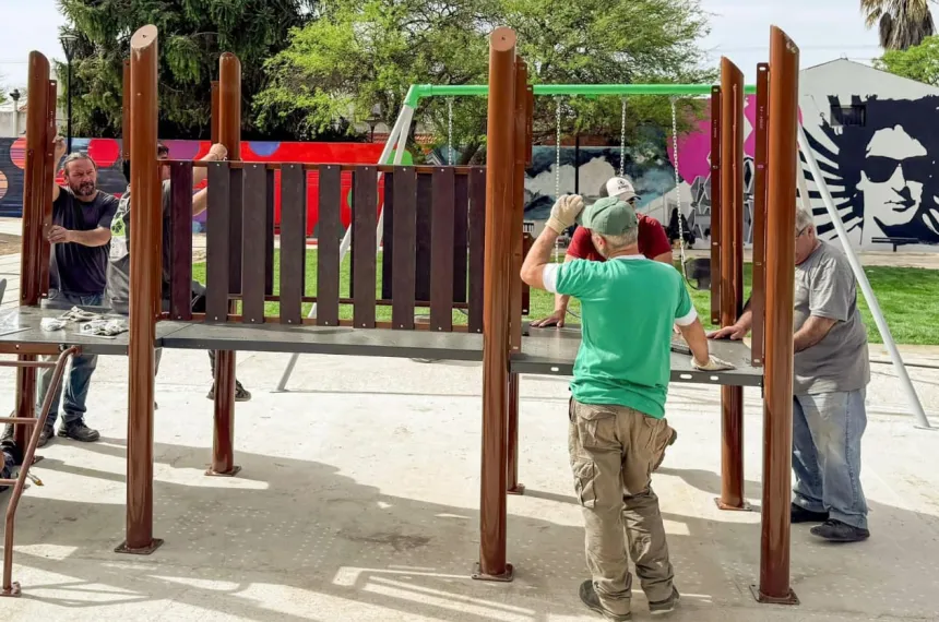 El municipio avanza con las obras en la Plaza Gustavo Cerati